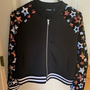 Girls Sparkle Star Jacket (XL 14)